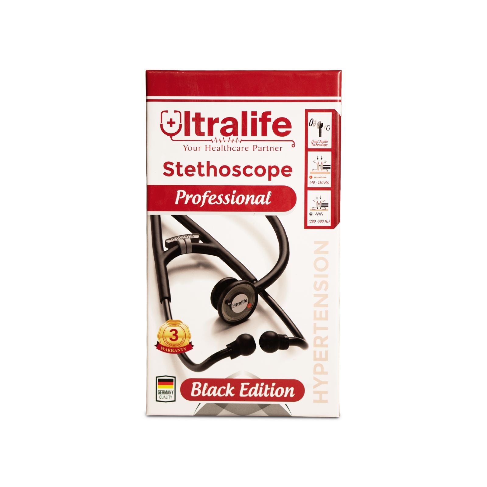 UltraLife Black Edition Stethoscope